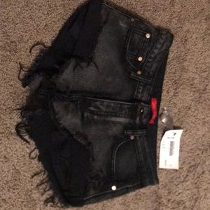 NWT Black signature jean shorts